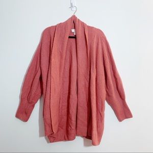 Rachel Parcell Pink Open Front Cardigan XXL Shawl Collar Knit
